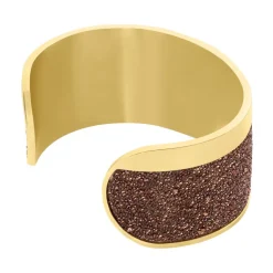 Bracelet Manchette Ouvert Acier Rose Carron