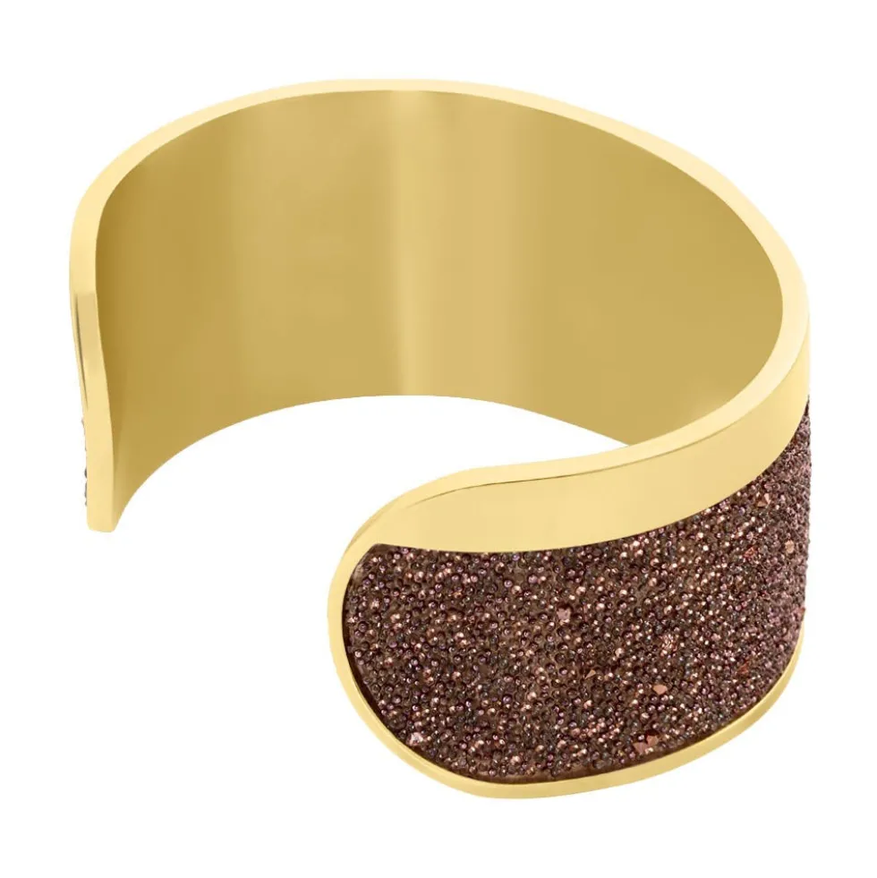 Bracelet Manchette Ouvert Acier Rose Carron