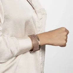 Bracelet Manchette Ouvert Acier Rose Carron