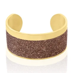 Bracelet Manchette Ouvert Acier Rose Carron
