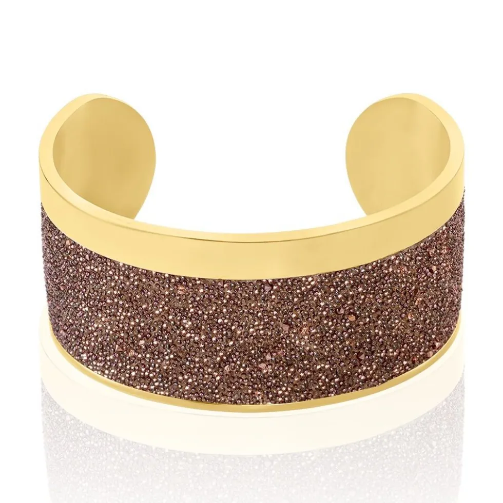 Bracelet Manchette Ouvert Acier Rose Carron