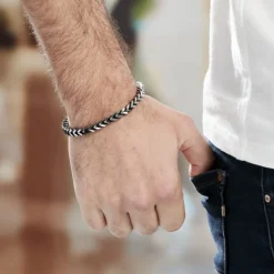 Bracelet Manuel Acier Blanc