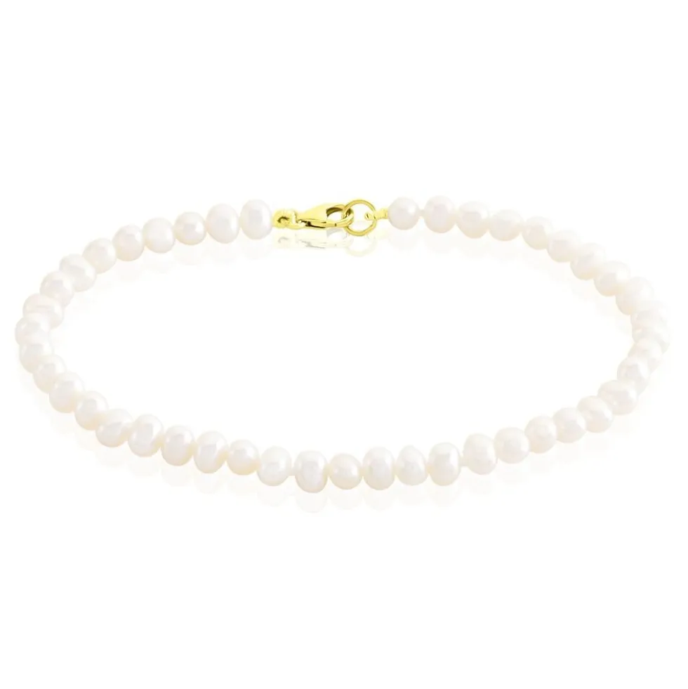 Bracelet Marie-aurore Or Jaune Perle De Culture