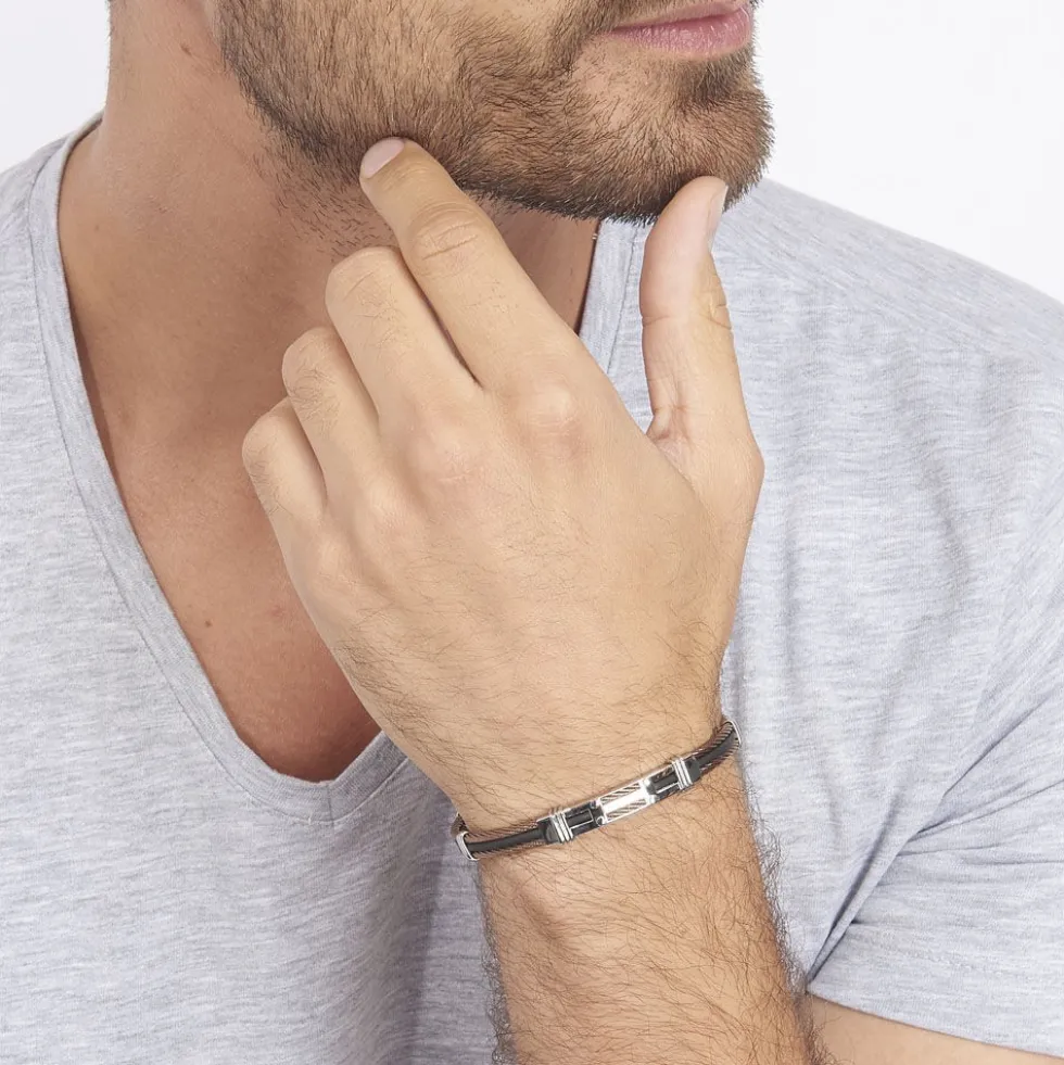 Bracelet Marie-gaelleae Or Acier Bicolore