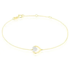 Bracelet Mary-jane Or Jaune Diamant