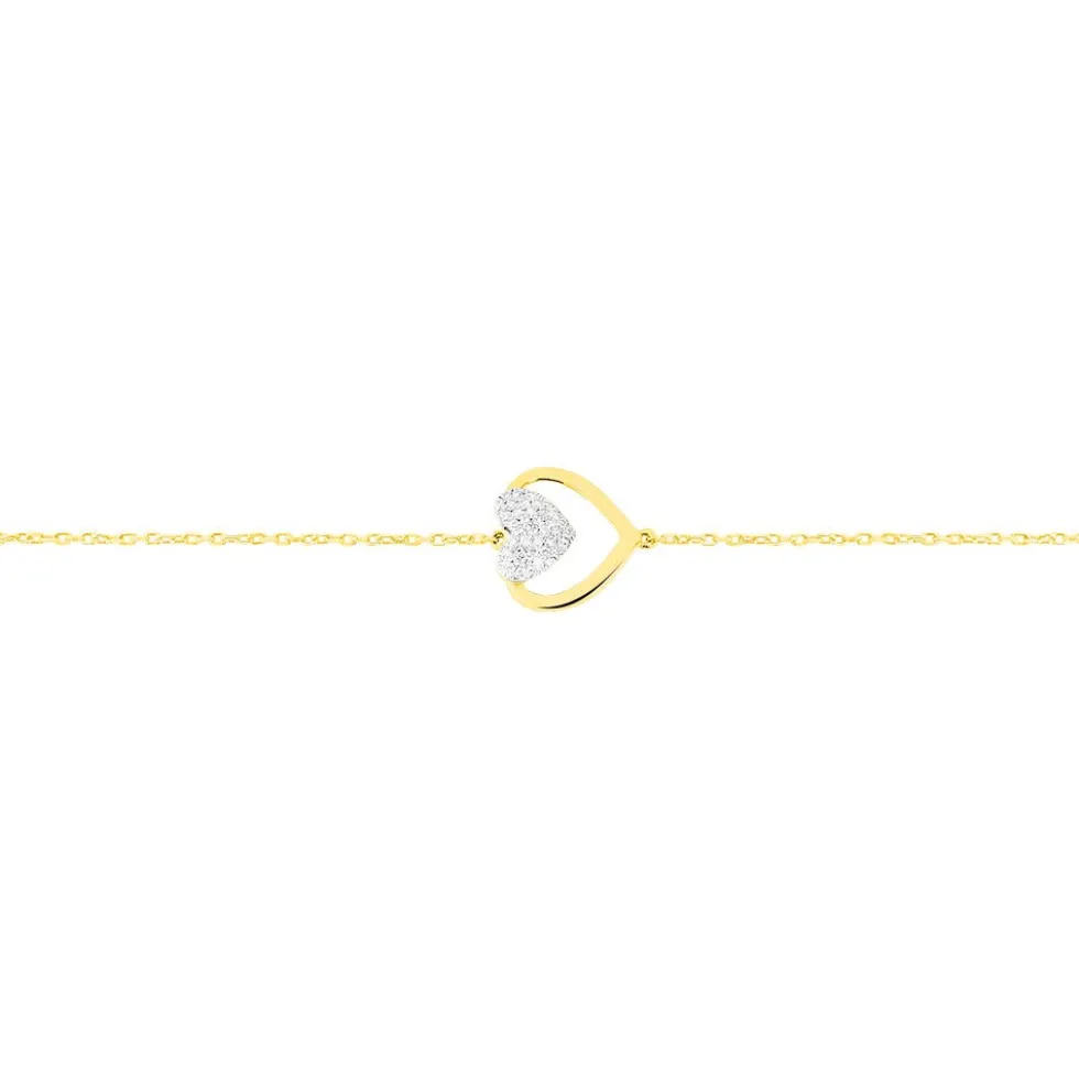 Bracelet Mary-jane Or Jaune Diamant