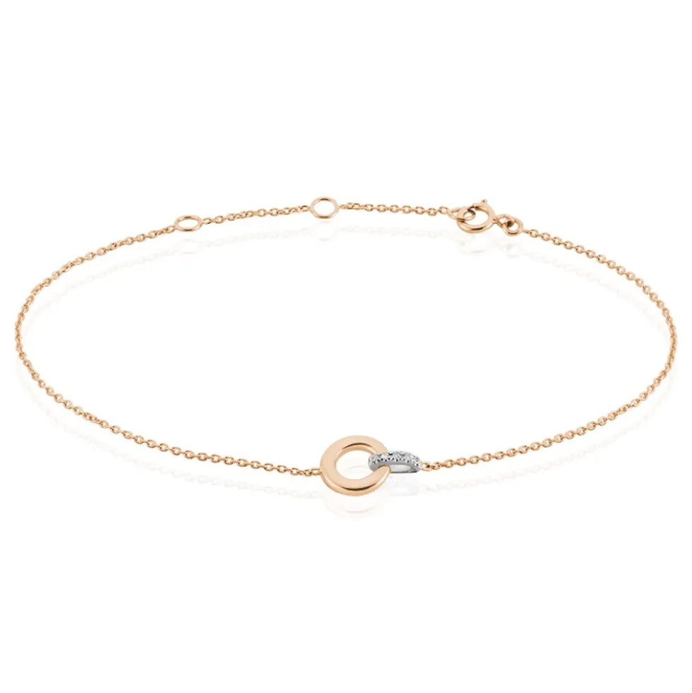 Bracelet Melynda Or Rose Diamant
