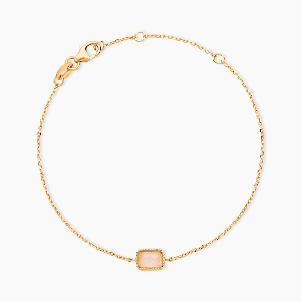 Bracelet Memory Plaqué Or Jaune Quartz