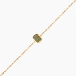 Bracelet Memory Plaqué Or Jaune Aventurine