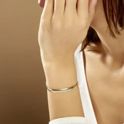 Bracelet Messaline Plaqué Or Jaune