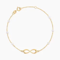 Bracelet Mierla Infini Or Jaune Perle De Culture