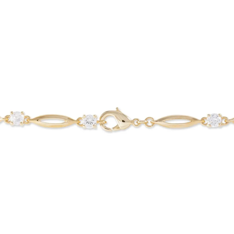 Bracelet Mimona Plaqué Or Jaune Oxyde De Zirconium