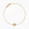 Bracelet Moisette Plaqué Or Jaune Oxyde De Zirconium