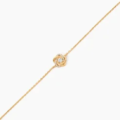 Bracelet Moisette Plaqué Or Jaune Oxyde De Zirconium