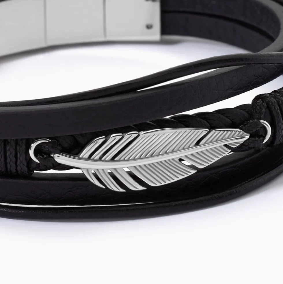 Bracelet Multirangs Acier Vieillit Georgio