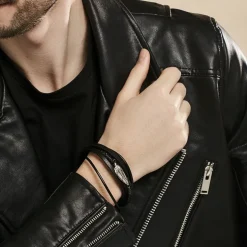 Bracelet Multirangs Acier Vieillit Georgio