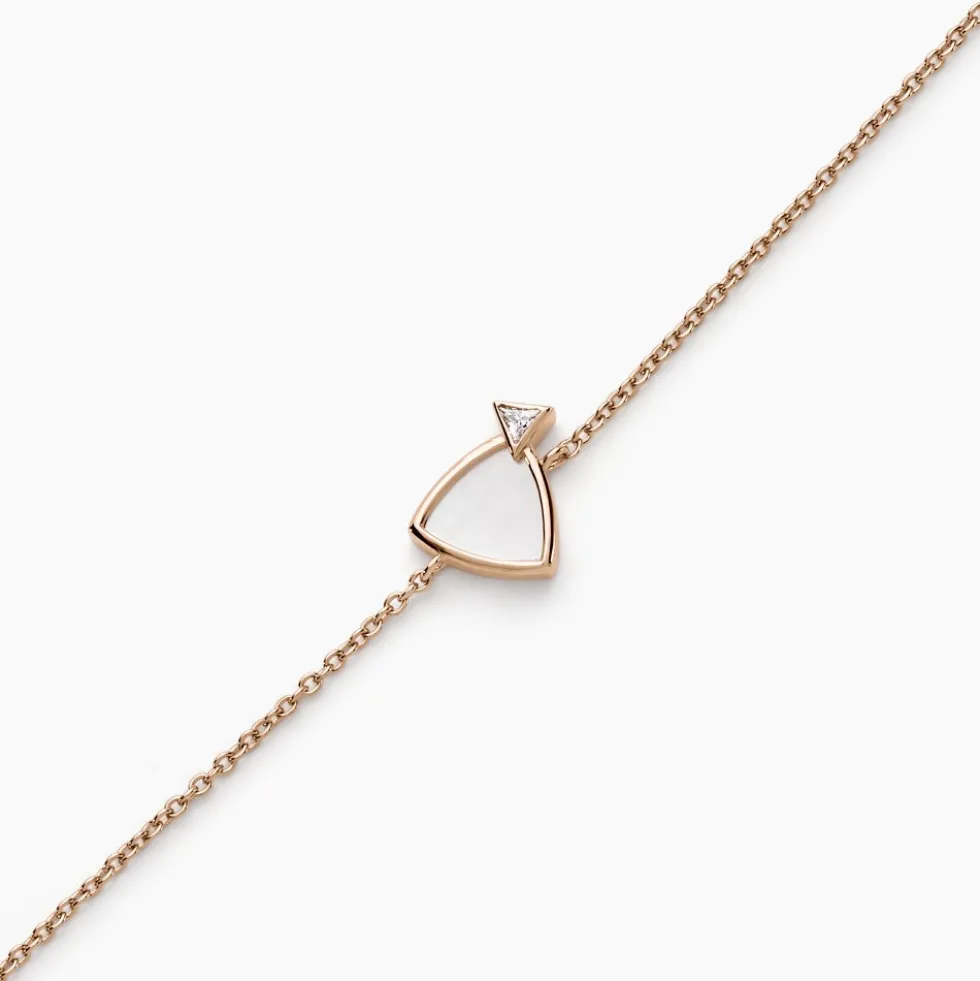 Bracelet Muse Argent Rose Nacre Oxyde De Zirconium