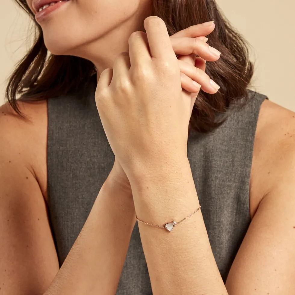 Bracelet Muse Argent Rose Nacre Oxyde De Zirconium