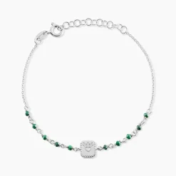 Bracelet Mystic Argent Blanc Malachite