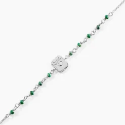 Bracelet Mystic Argent Blanc Malachite