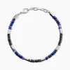 Bracelet Naturel Acier Blanc Sodalite Hématite
