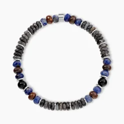 Bracelet Naturel Autres Tricolore Labradorite Sodalite Bronzite