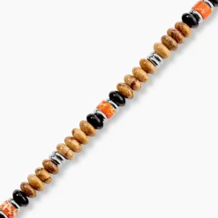 Bracelet Naturel Autres Tricolore Jaspe Africain Agate