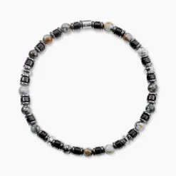 Bracelet Naturel Autres Vert Hématite Agate Turquoise