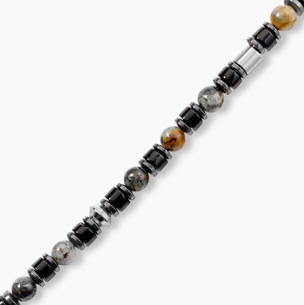 Bracelet Naturel Autres Vert Hématite Agate Turquoise