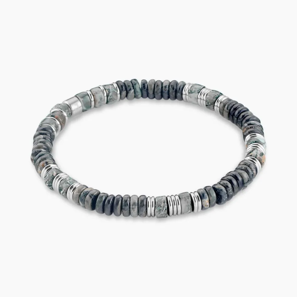Bracelet Naturel Autres Vert Jaspe Africain