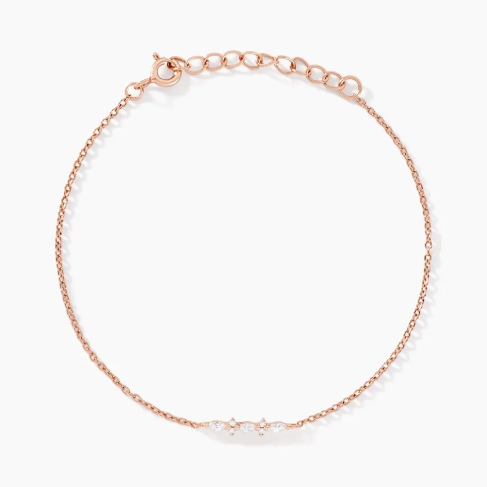 Bracelet Naura Argent Rose Oxyde De Zirconium