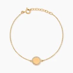 Bracelet Nehemiah Plaque Or Oxyde De Zirconium
