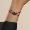 Bracelet Nina Cera Argent Blanc Strass Et Céramique