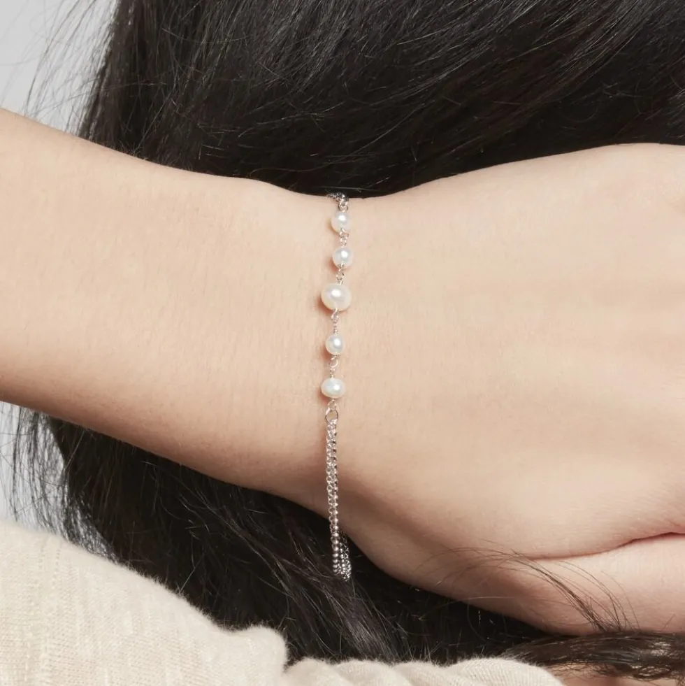 Bracelet Noa Argent Blanc Perle De Culture