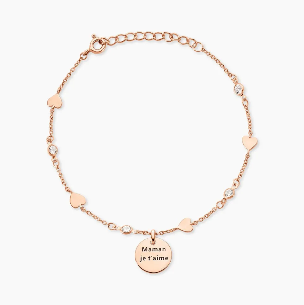 Bracelet Nueva Argent Rose Oxyde De Zirconium