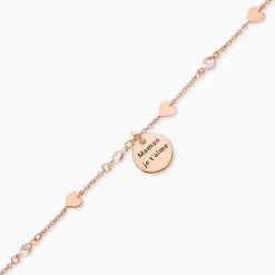 Bracelet Nueva Argent Rose Oxyde De Zirconium