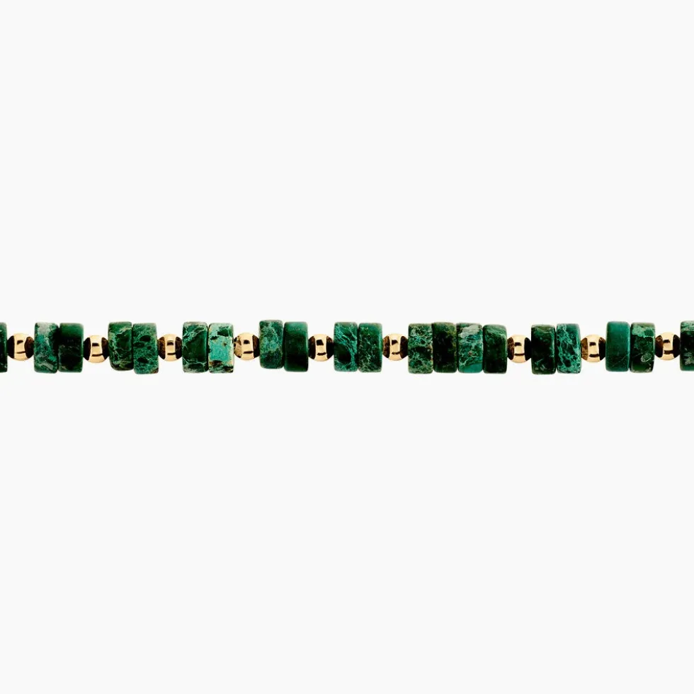 Bracelet Odalis Plaque Or Jaune Jaspe Africain