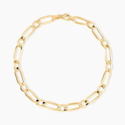 Bracelet Ophelio Maille Alternee 1/1 Or Jaune