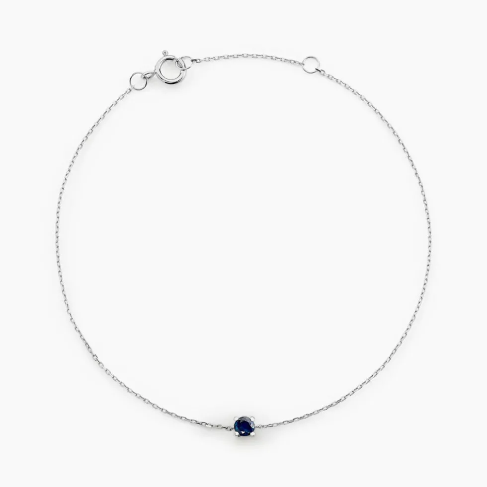 Bracelet Or Blanc Onora Saphir