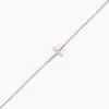 Bracelet Or Jaune Argent Blanc Oxyde De Zirconium