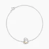 Bracelet Or Jaune Argent Blanc Oxyde De Zirconium