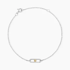 Bracelet Or Jaune Argent Blanc
