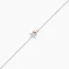 Bracelet Or Jaune Argent Blanc Oxyde De Zirconium