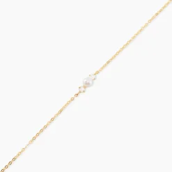 Bracelet Or Jaune Audrea Perle De Culture Oxydes De Zirconium