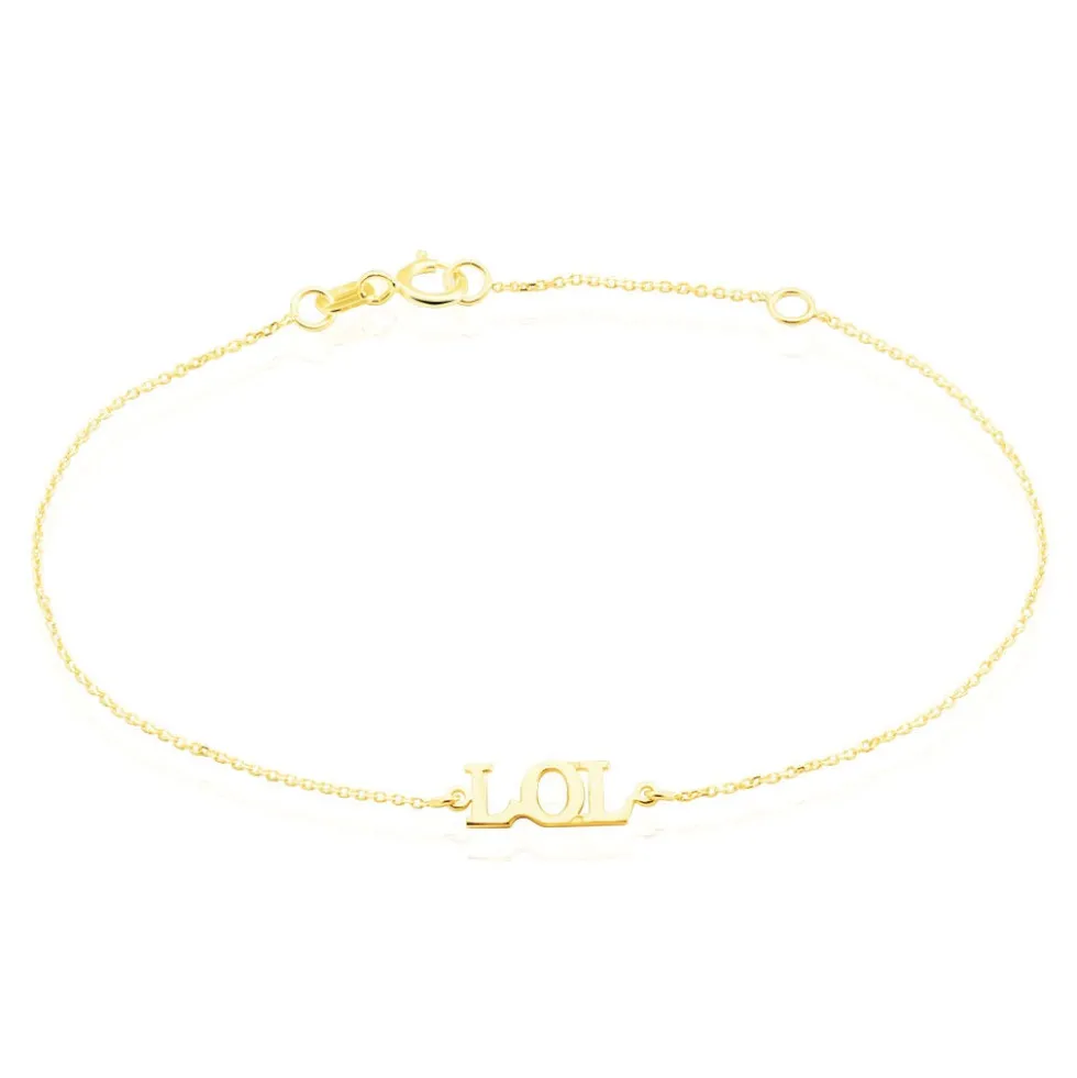 Bracelet Or Jaune Elyna Message Lol