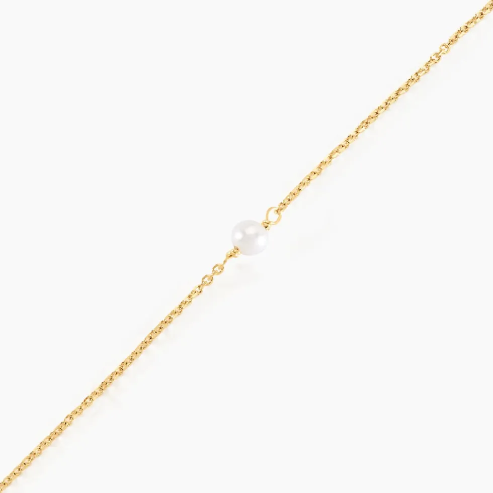 Bracelet Or Jaune Gentiane Perle