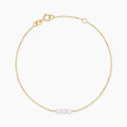 Bracelet Or Jaune Heliantheme Perles