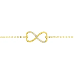 Bracelet Or Jaune Ilyas Oxyde De Zirconium