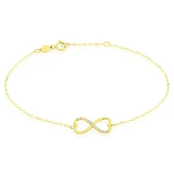 Bracelet Or Jaune Ilyas Oxyde De Zirconium