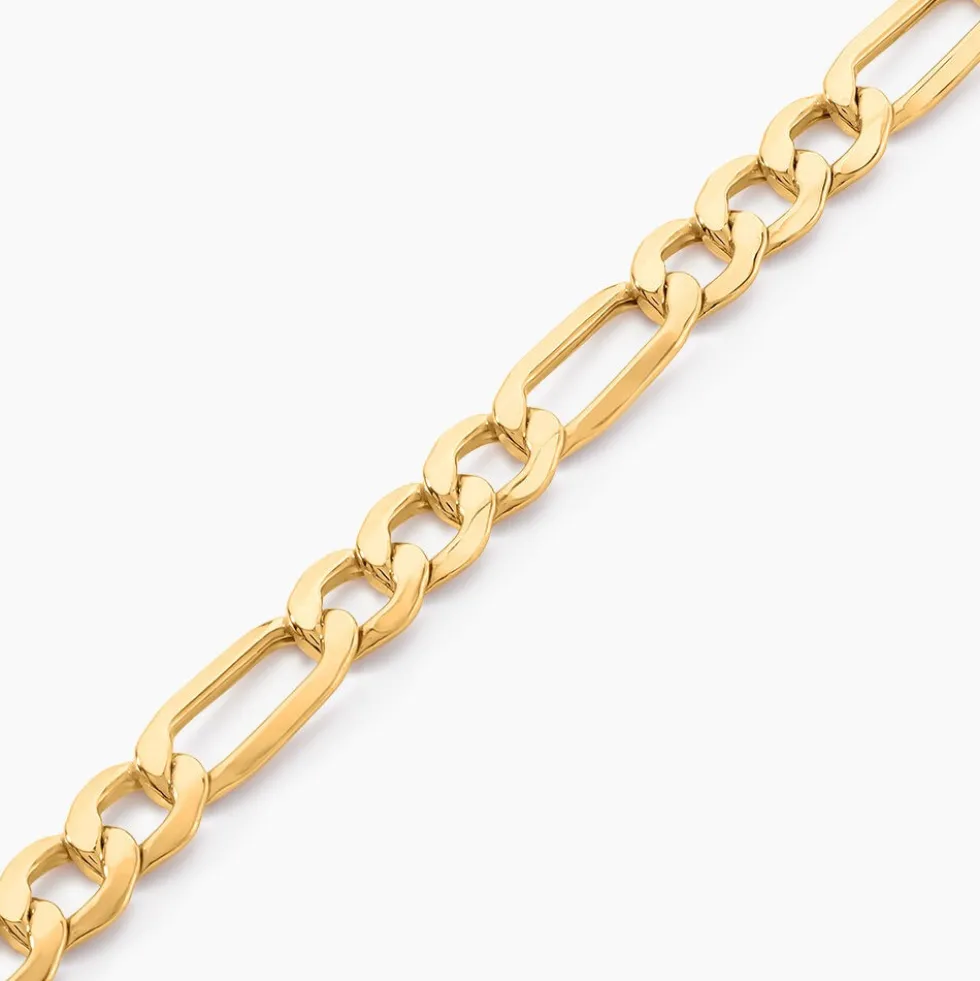 Bracelet Or Jaune Maille Alternée